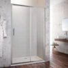 Schuifdeur Lacus Lipari 115x200 Cm Helder Glas Anti-Kalk Chroom -Sealkin Badkamermeubilair Winkel schuifdeur lacus lipari 115x190 cm helder glas anti kalk chroom sfeer