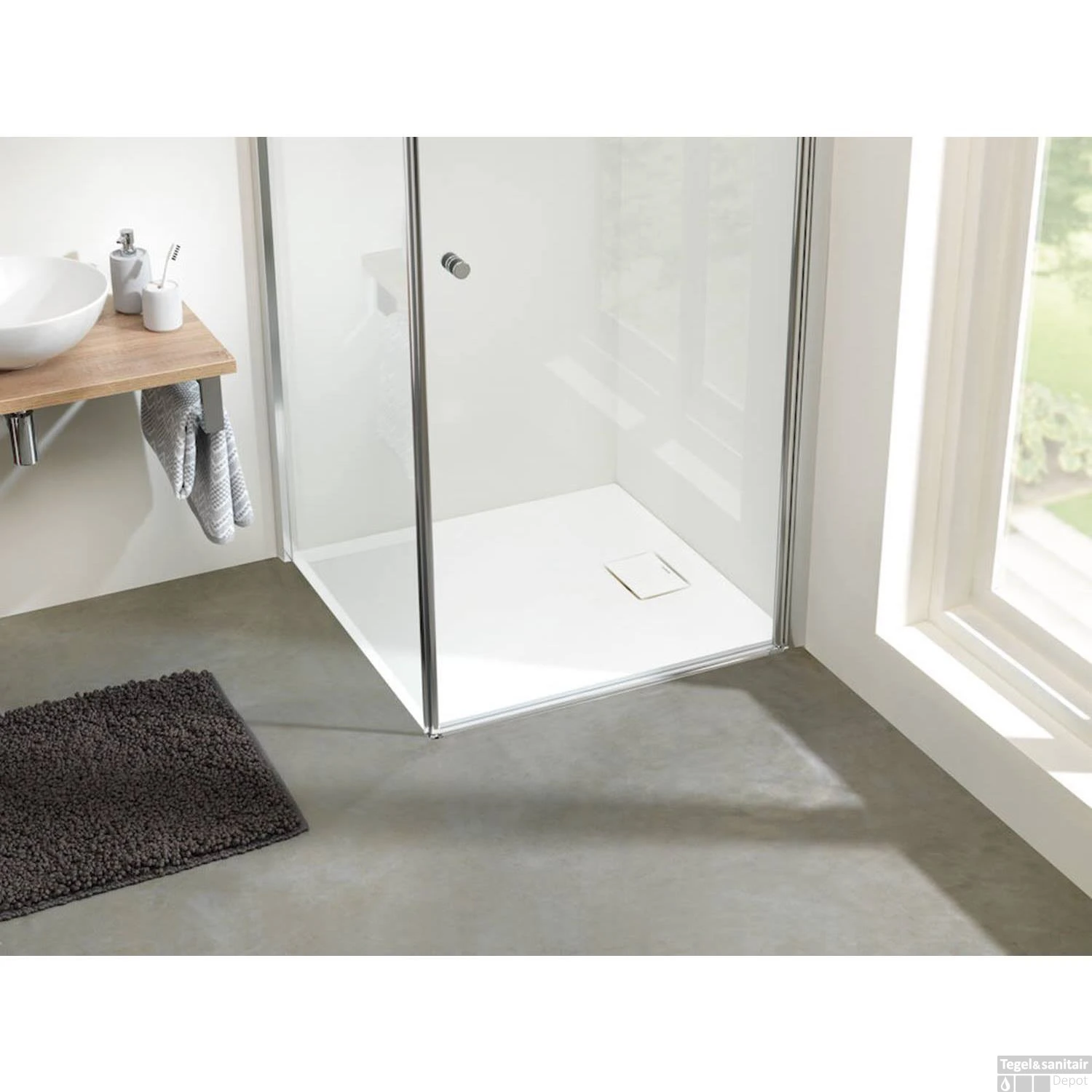 Sealskin Douchebak Rose Rechthoek Inbouw Zonder Antislip 100x80 Cm Wit 6 Sealskin Douchebak Rose Rechthoek Inbouw Zonder Antislip 100x80 Cm Wit - Afbeelding 4