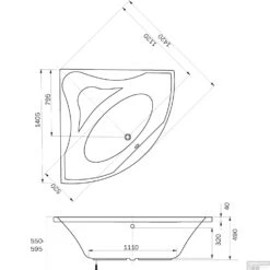 Sealskin Ligbad Glamour Hoekbad 140x140 Cm Wit -Sealkin Badkamermeubilair Winkel sealskin ligbad glamour hoekbad 140x140 cm wit tech 1
