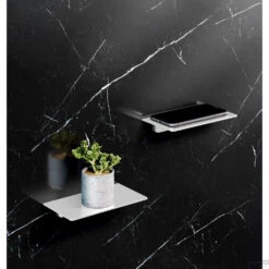 Clou Sjokker Telefoon Douche Planchet Wandmodel Mat Wit 18x10x3.3cm -Sealkin Badkamermeubilair Winkel sjokker telephone shelf 02