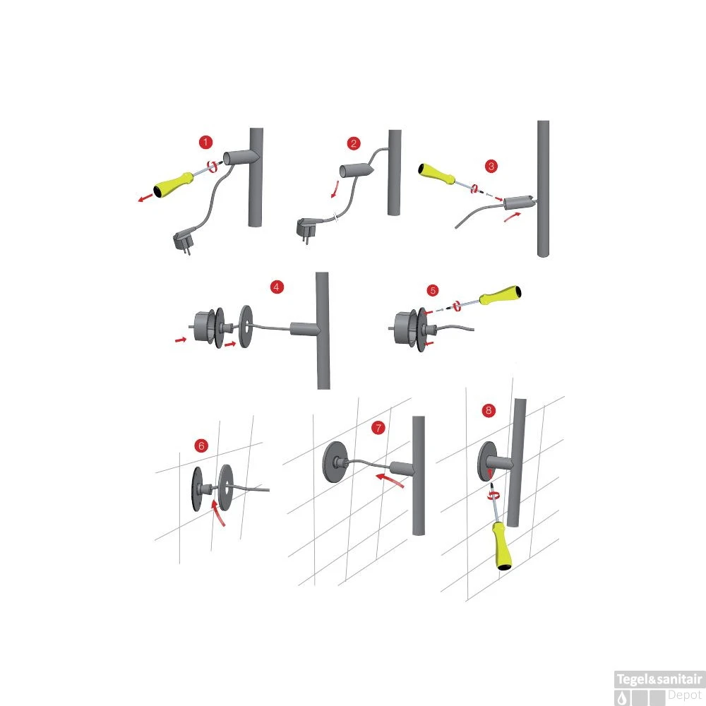 Smedbo Montagepakket Voor Verborgen Aansluiting Op Handdoekradiator 6x8.5 Cm RVS Chroom 5 Smedbo Montagepakket Voor Verborgen Aansluiting Op Handdoekradiator 6x8.5 Cm RVS Chroom - Afbeelding 3