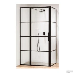 Douchecabine Sealskin Soho Matzwart 120x100cm 210cm Hoog Helderglas 8mm -Sealkin Badkamermeubilair Winkel soho 120x100 shop
