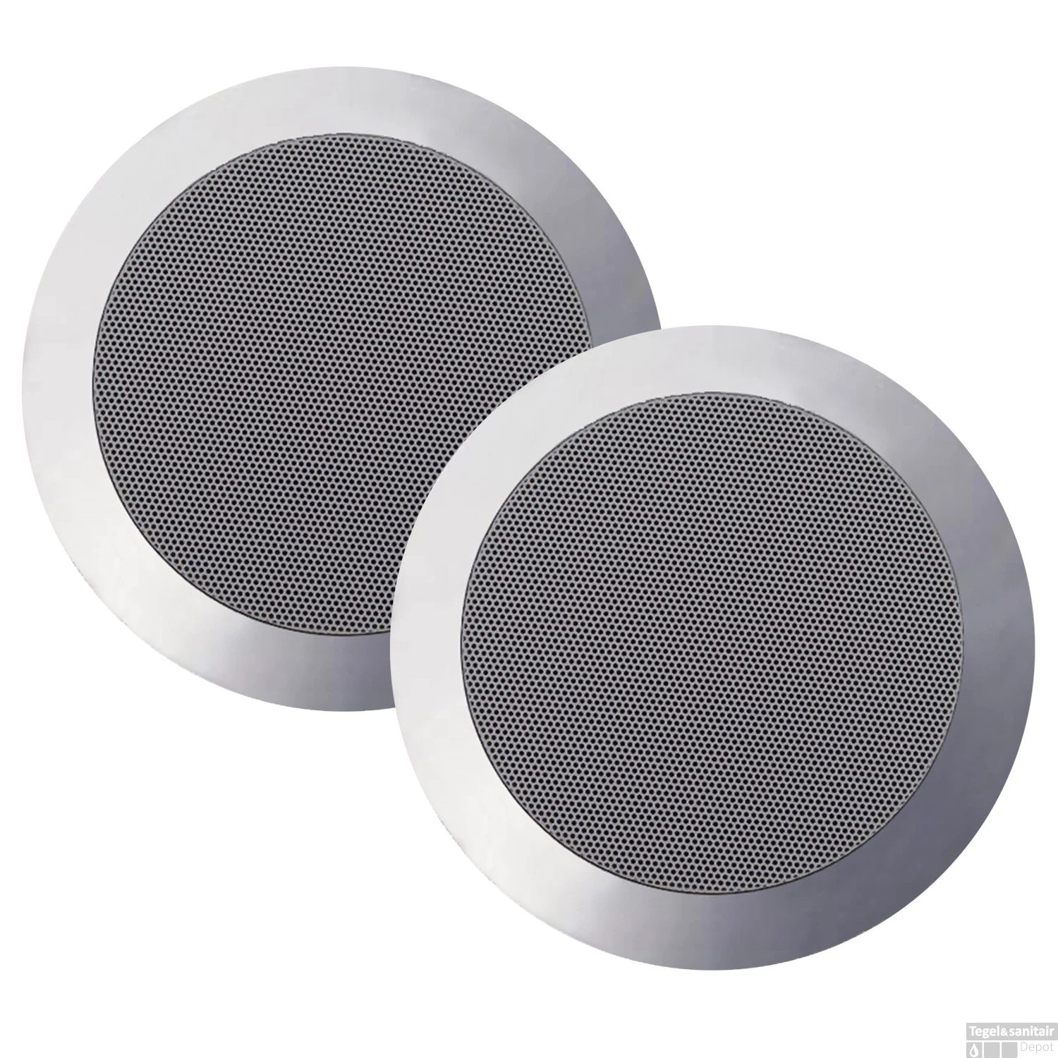 Speakerset Aquasound Twist Spatwaterdicht 45 Watt 135 Mm Mat Chroom