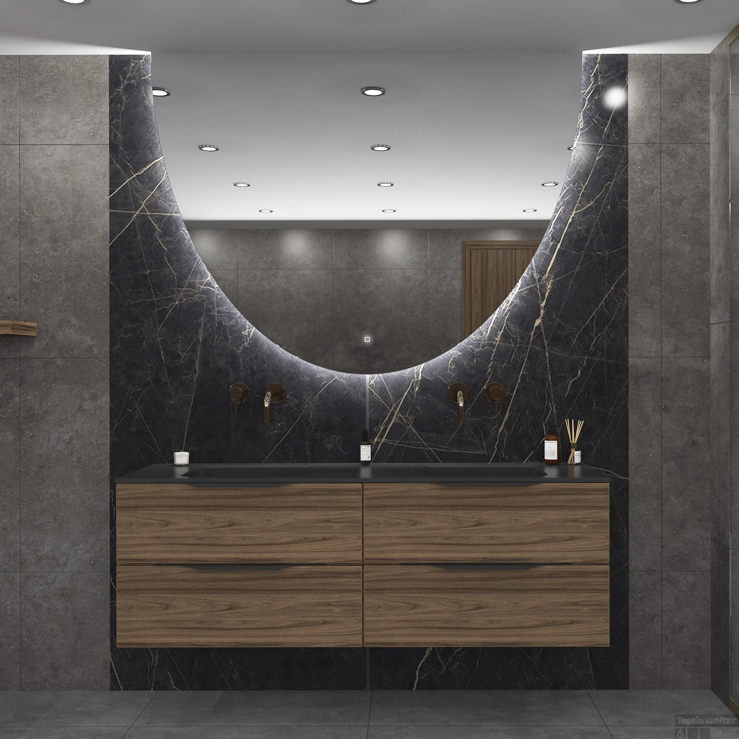 Spiegel Gliss Design Eos 100x120cm Met Ronding Naar Beneden 3 Spiegel Gliss Design Eos 100x120cm Met Ronding Naar Beneden