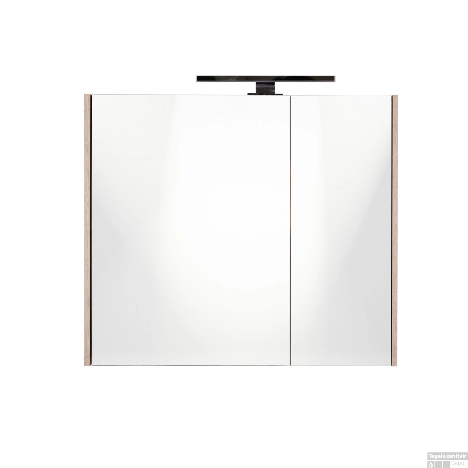 Spiegelkast Best Design Happy Halifax Incl. LED Verlichting 60x60 Cm Eiken - Afbeelding 2