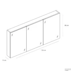 Spiegelkast Differnz Somero 120 Cm Antraciet -Sealkin Badkamermeubilair Winkel spiegelkast differnz somero 120 cm antraciet tech