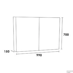 Spiegelkast Dual Exclusive Line 100cm Black Wood -Sealkin Badkamermeubilair Winkel spiegelkast dual exclusive line 100cm tech 5