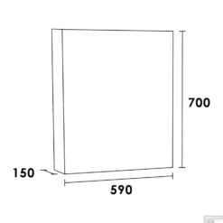 Spiegelkast Dual Exclusive Line 60cm Rechtsdraaiend Mat Wit -Sealkin Badkamermeubilair Winkel spiegelkast dual exclusive line 60cm tech 3