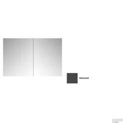 Spiegelkast Sanicare Qlassics 100 Cm 2 Deuren Antraciet -Sealkin Badkamermeubilair Winkel spiegelkast sanicare qlassics 100 cm 2 deuren antraciet detail3