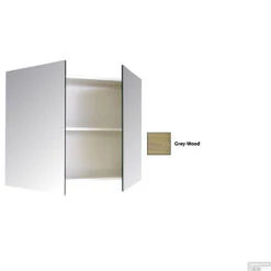 Spiegelkast Sanicare Qlassics 100 Cm 2 Deuren Grey-Wood -Sealkin Badkamermeubilair Winkel spiegelkast sanicare qlassics 100 cm 2 deuren grey wood detail4
