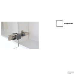 Spiegelkast Sanicare Qlassics 100 Cm 2 Deuren Hoogglans Wit -Sealkin Badkamermeubilair Winkel spiegelkast sanicare qlassics 100 cm 2 deuren hoogglans wit detail2