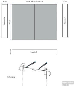 Spiegelkast Sanicare Qlassics 70 Cm 2 Deuren Hoogglans Wit -Sealkin Badkamermeubilair Winkel spiegelkast sanicare qlassics 70 cm 2 deuren hoogglans wit tech