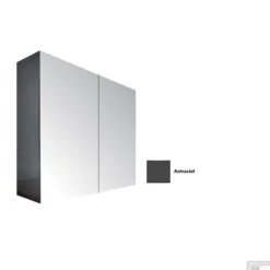 Spiegelkast Sanicare Qlassics 80 Cm 2 Deuren Antraciet 11 Spiegelkast Sanicare Qlassics 80 Cm 2 Deuren Antraciet -Sealkin Badkamermeubilair Winkel spiegelkast sanicare qlassics 80 cm 2 deuren antraciet detail