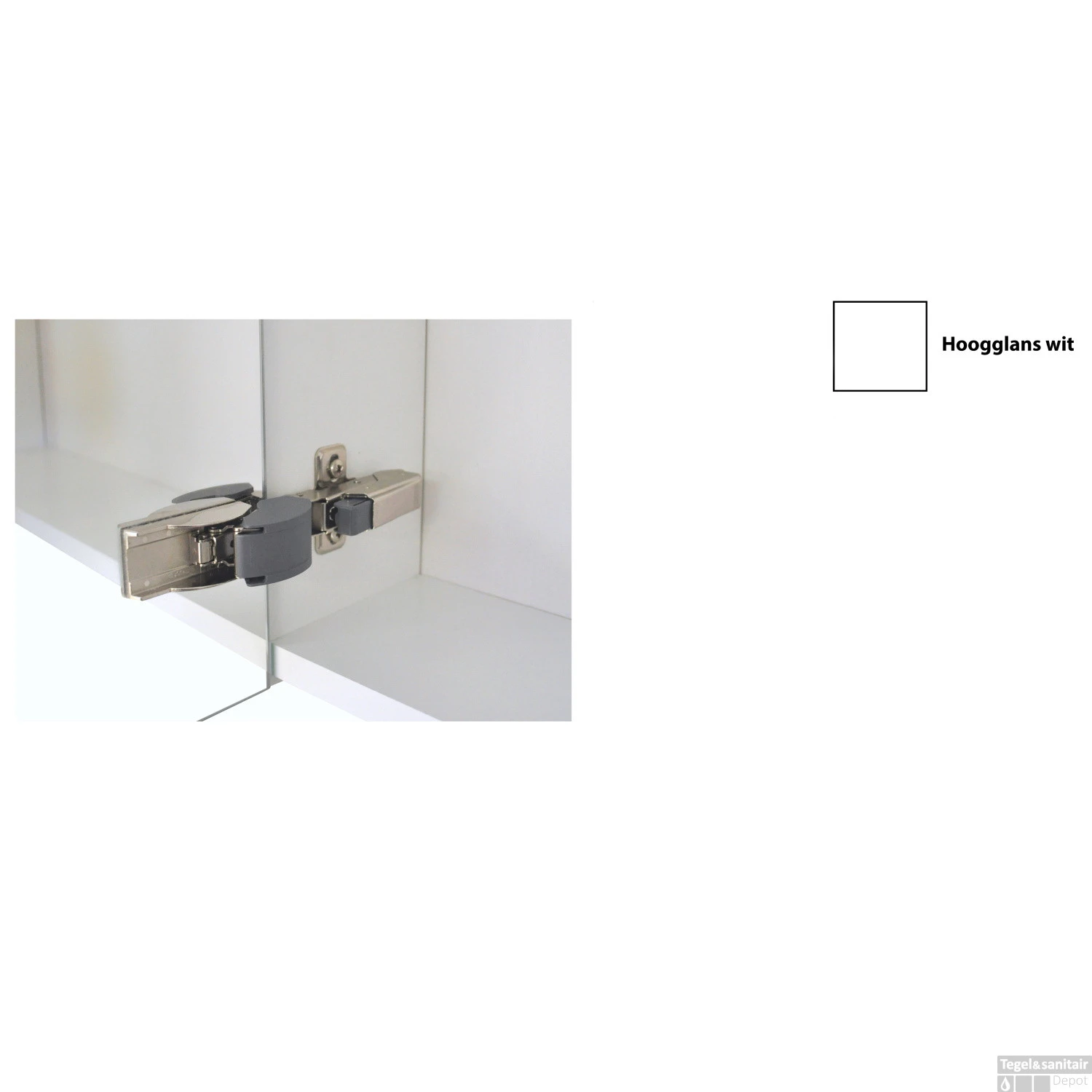 Spiegelkast Sanicare Qlassics 90 Cm 2 Deuren Hoogglans Wit 8 Spiegelkast Sanicare Qlassics 90 Cm 2 Deuren Hoogglans Wit - Afbeelding 6