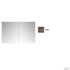 Spiegelkast Sanicare Qlassics 90 Cm 2 Deuren Truffel-Eiken -Sealkin Badkamermeubilair Winkel spiegelkast sanicare qlassics 90 cm 2 deuren truffel eiken detail2 1