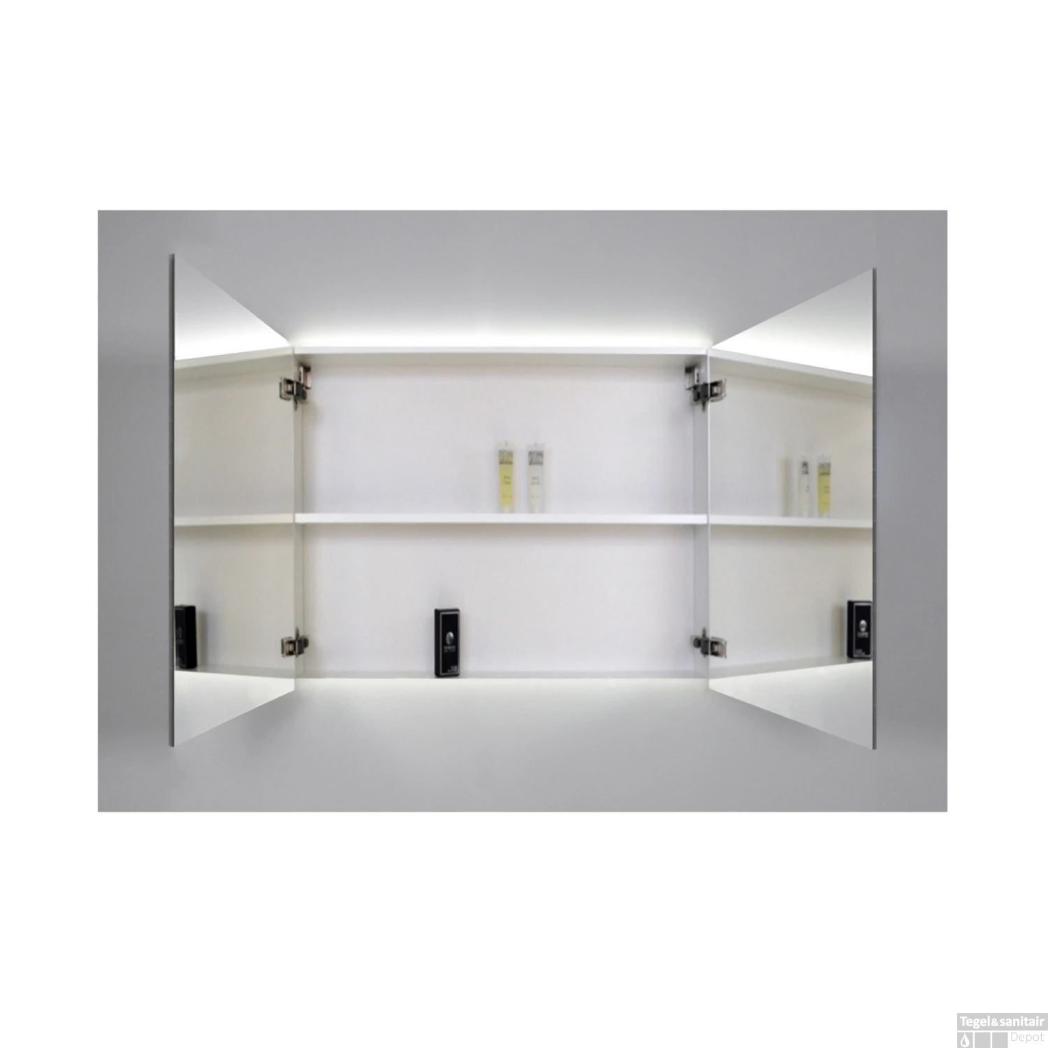 Spiegelkast Sanicare Qlassics Ambiance 100 Cm 2 Deuren Zijdeglans Wit 4 Spiegelkast Sanicare Qlassics Ambiance 100 Cm 2 Deuren Zijdeglans Wit - Afbeelding 2