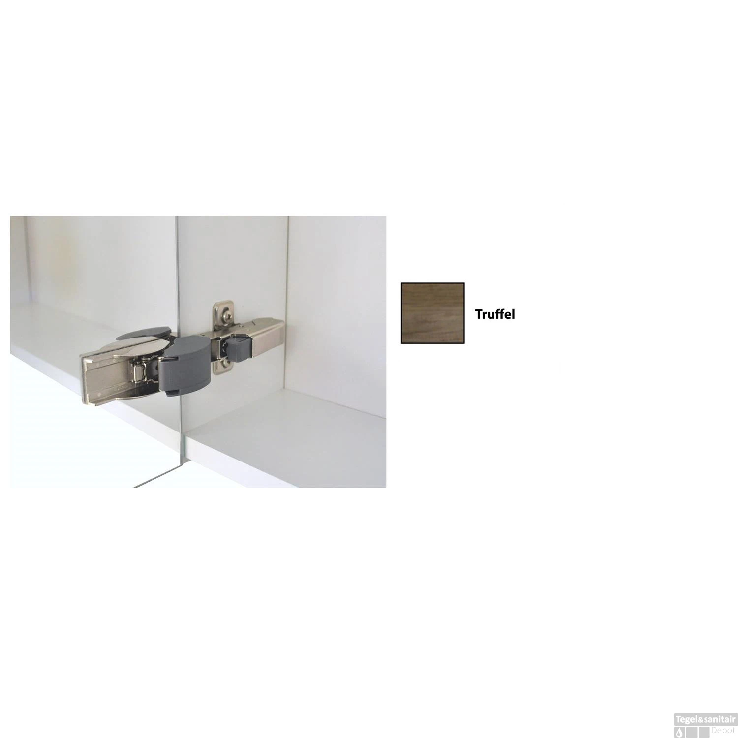 Spiegelkast Sanicare Qlassics Ambiance 100 Cm 2 Deuren Truffel 7 Spiegelkast Sanicare Qlassics Ambiance 100 Cm 2 Deuren Truffel - Afbeelding 5