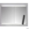 Spiegelkast Sanicare Qlassics Ambiance 100x60 Cm Met Dubbelzijdige Spiegeldeuren, LED Verlichting En Afstandsbediening Hoogglans Wit
