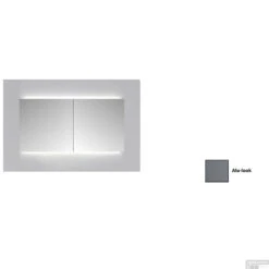 Spiegelkast Sanicare Qlassics Ambiance 120 Cm 2 Deuren Alu-Look -Sealkin Badkamermeubilair Winkel spiegelkast sanicare qlassics ambiance 120 cm 2 deuren alu look detail