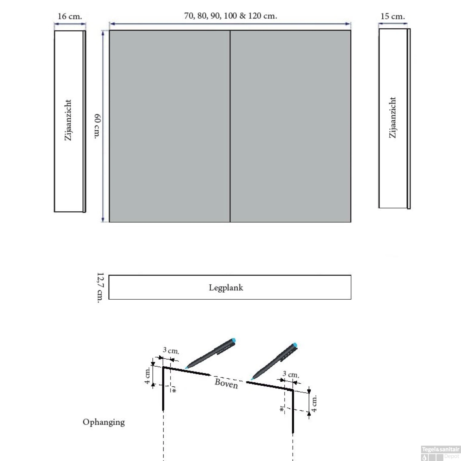 Spiegelkast Sanicare Qlassics Ambiance 120 Cm 2 Deuren Grey-Wood 9 Spiegelkast Sanicare Qlassics Ambiance 120 Cm 2 Deuren Grey-Wood - Afbeelding 7