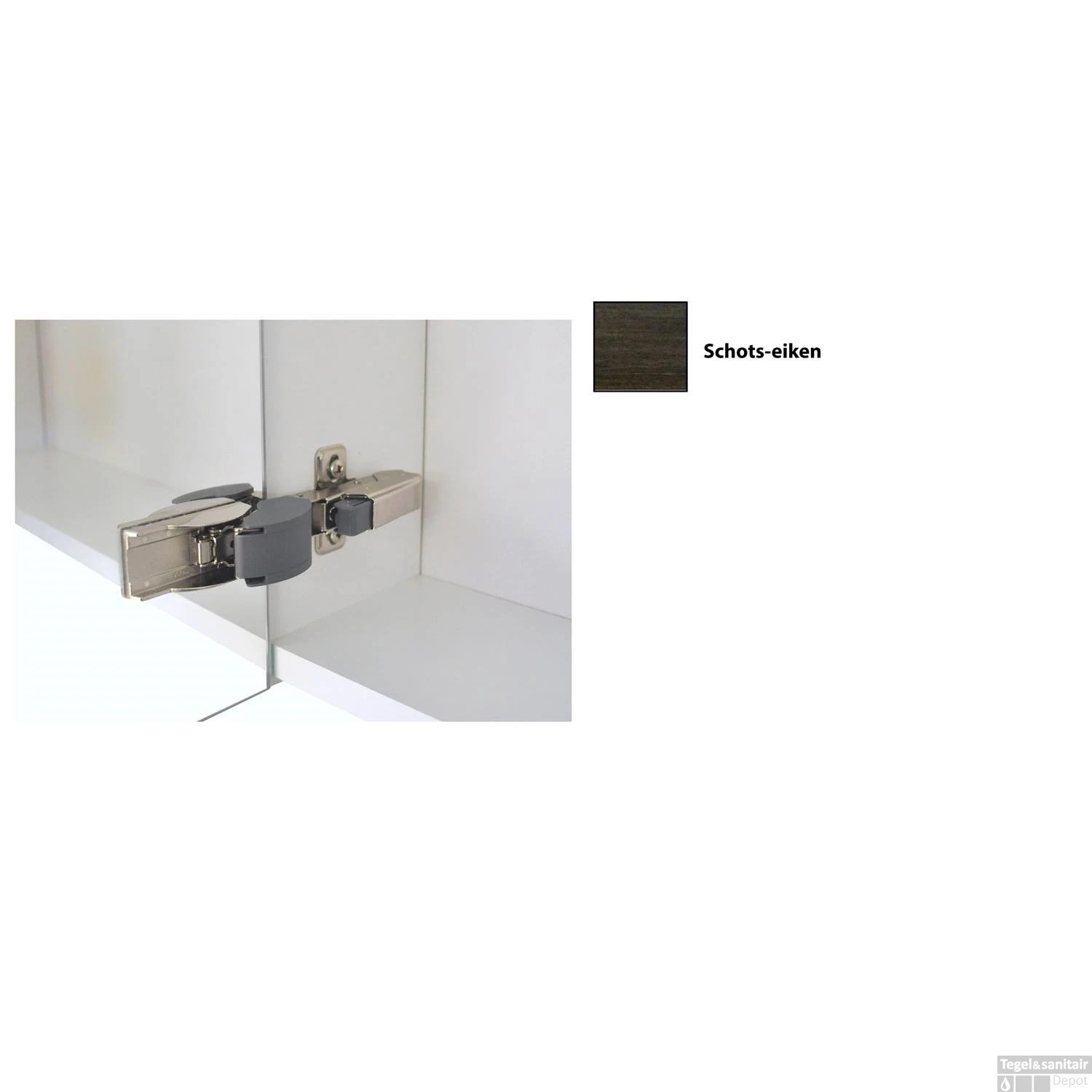 Spiegelkast Sanicare Qlassics Ambiance 120 Cm 2 Deuren Schots-Eiken 7 Spiegelkast Sanicare Qlassics Ambiance 120 Cm 2 Deuren Schots-Eiken - Afbeelding 5