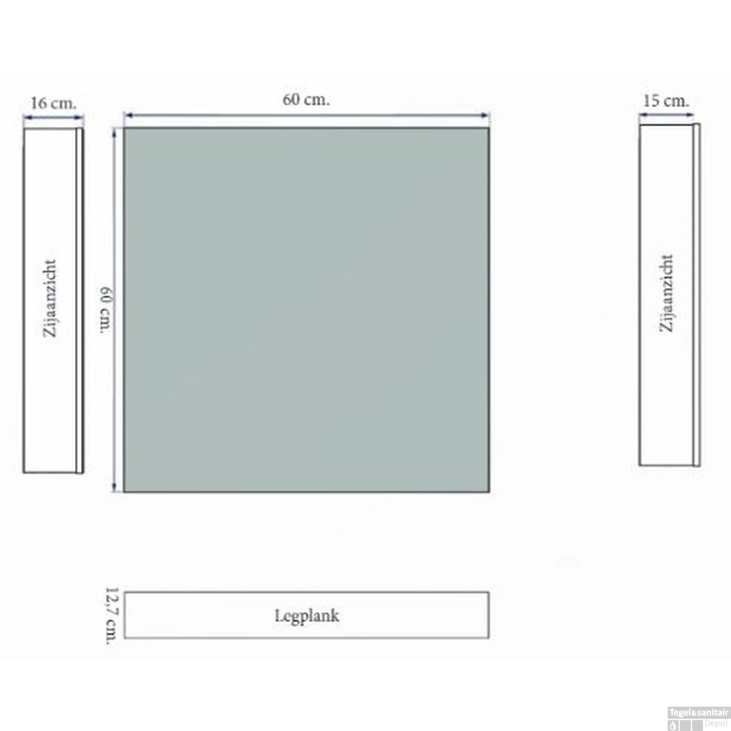 Spiegelkast Sanicare Qlassics Ambiance 120x60 Cm Met Dubbelzijdige Spiegeldeuren, LED Verlichting En Afstandsbediening Aluminium Look - Afbeelding 4