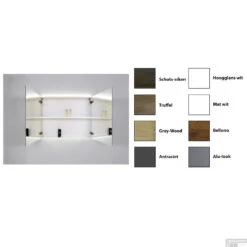 Spiegelkast Sanicare Qlassics Ambiance (alle Kleuren, Alle Maten) -Sealkin Badkamermeubilair Winkel spiegelkast sanicare qlassics ambiance 2
