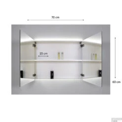 Spiegelkast Sanicare Qlassics Ambiance 70 Cm 2 Deuren Alu-Look 17 Spiegelkast Sanicare Qlassics Ambiance 70 Cm 2 Deuren Alu-Look -Sealkin Badkamermeubilair Winkel spiegelkast sanicare qlassics ambiance 70 cm 2 deuren tech 2