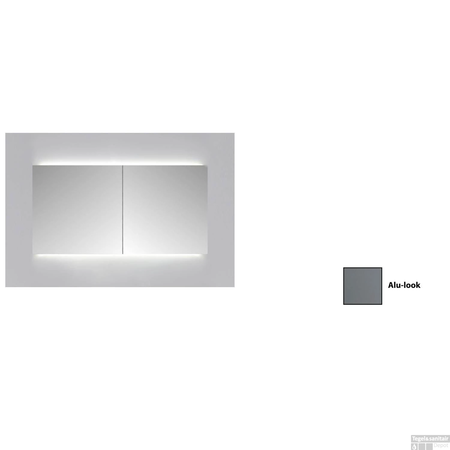 Spiegelkast Sanicare Qlassics Ambiance 70 Cm 2 Deuren Alu-Look 5 Spiegelkast Sanicare Qlassics Ambiance 70 Cm 2 Deuren Alu-Look - Afbeelding 3