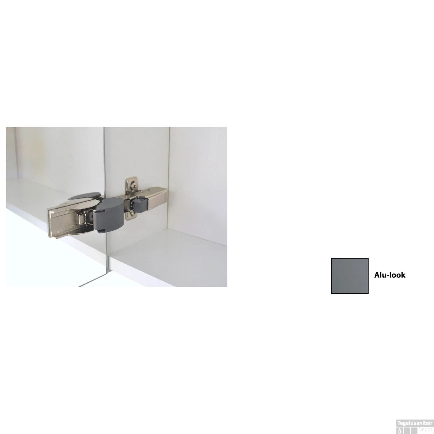 Spiegelkast Sanicare Qlassics Ambiance 70 Cm 2 Deuren Alu-Look 7 Spiegelkast Sanicare Qlassics Ambiance 70 Cm 2 Deuren Alu-Look - Afbeelding 5