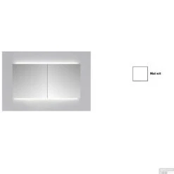 Spiegelkast Sanicare Qlassics Ambiance 70 Cm 2 Deuren Zijdeglans Wit -Sealkin Badkamermeubilair Winkel spiegelkast sanicare qlassics ambiance 70 cm 2 deuren zijdeglans wit detail1