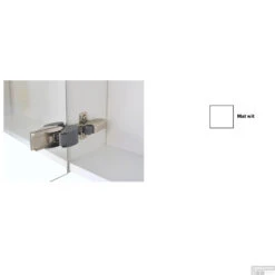 Spiegelkast Sanicare Qlassics Ambiance 70 Cm 2 Deuren Zijdeglans Wit -Sealkin Badkamermeubilair Winkel spiegelkast sanicare qlassics ambiance 70 cm 2 deuren zijdeglans wit detail2