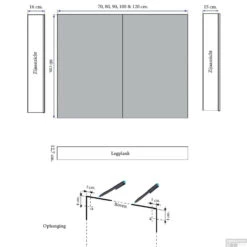 Spiegelkast Sanicare Qlassics Ambiance 70 Cm 2 Deuren Zijdeglans Wit -Sealkin Badkamermeubilair Winkel spiegelkast sanicare qlassics ambiance 70 cm 2 deuren zijdeglans wit tech 1