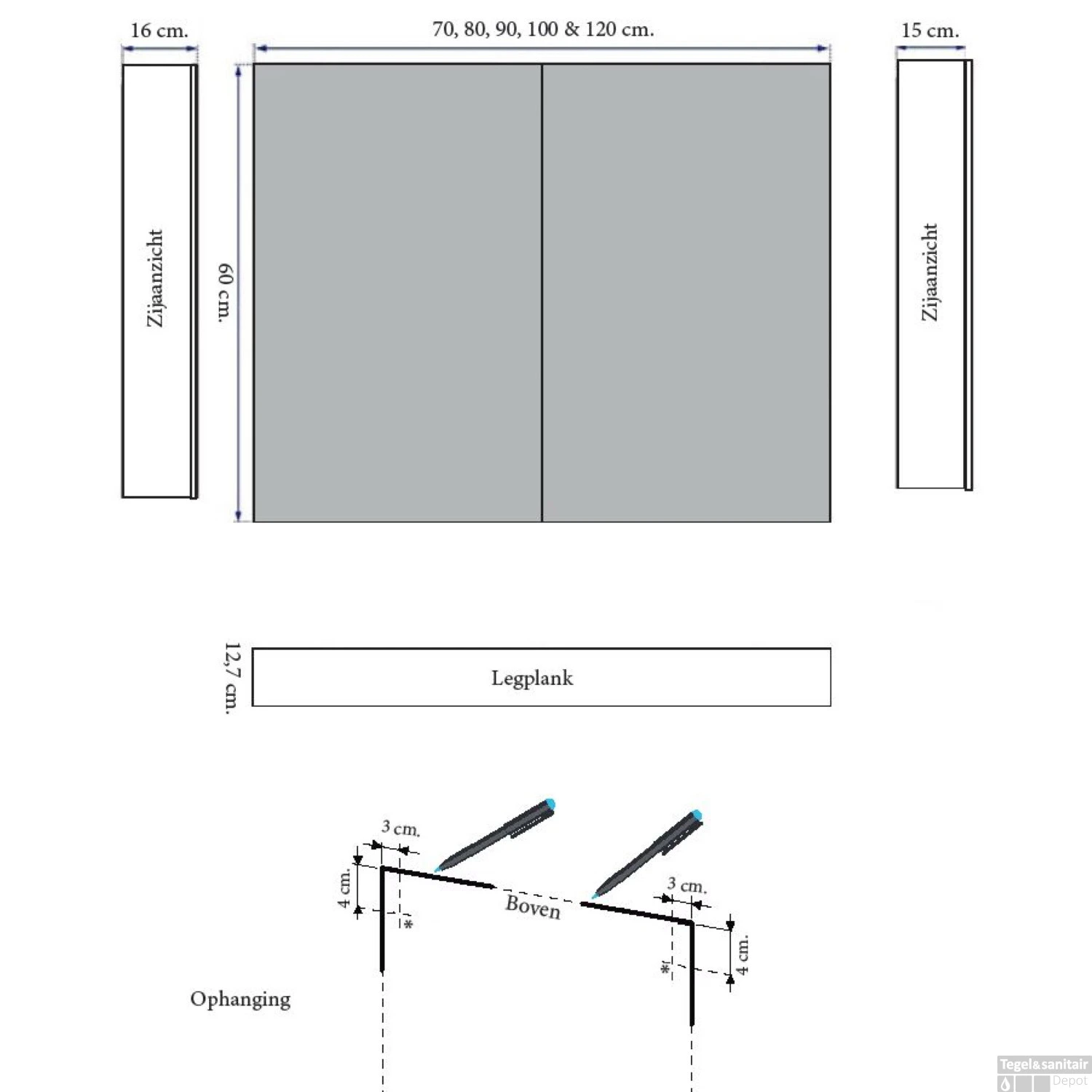 Spiegelkast Sanicare Qlassics Ambiance 70 Cm 2 Deuren Zijdeglans Wit - Afbeelding 7