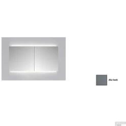 Spiegelkast Sanicare Qlassics Ambiance 80 Cm 2 Deuren Alu-Look -Sealkin Badkamermeubilair Winkel spiegelkast sanicare qlassics ambiance 80 cm 2 deuren alu look detail1