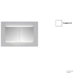 Spiegelkast Sanicare Qlassics Ambiance 80 Cm 2 Deuren Hoogglans Wit -Sealkin Badkamermeubilair Winkel spiegelkast sanicare qlassics ambiance 80 cm 2 deuren hoogglans wit detail