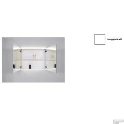 Spiegelkast Sanicare Qlassics Ambiance 80 Cm 2 Deuren Hoogglans Wit -Sealkin Badkamermeubilair Winkel spiegelkast sanicare qlassics ambiance 80 cm 2 deuren hoogglans wit detail1