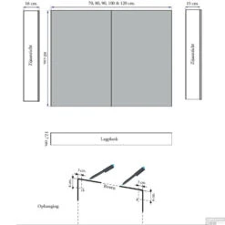 Spiegelkast Sanicare Qlassics Ambiance 80 Cm 2 Deuren Truffel -Sealkin Badkamermeubilair Winkel spiegelkast sanicare qlassics ambiance 80 cm 2 deuren truffel tech 1