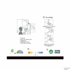 Spiegelverlichting Sanicare LED Veronica 3 Watt 30 Cm Chroom -Sealkin Badkamermeubilair Winkel spiegelverlichting sanicare veronica 30 cm tech