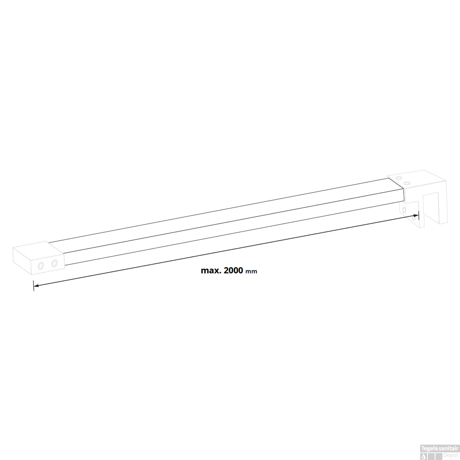Stabilisatiestang Just Creating Max 200 Cm Excl Overige Benodigheden RVS 4 Stabilisatiestang Just Creating Max 200 Cm Excl Overige Benodigheden RVS - Afbeelding 2