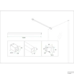Stabilisatiestang Wiesbaden 120 Cm Mat Zwart -Sealkin Badkamermeubilair Winkel stabilisatiestang wiesbaden 120 cm geborsteld staal 20.3492 tech 1