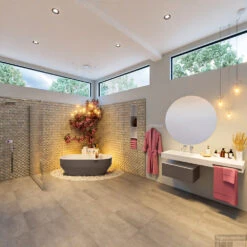 STONE Vrijstaand Bad 170x75cm Kleur Smoke / Talc -Sealkin Badkamermeubilair Winkel stone 2 00007