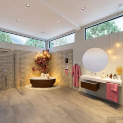 STONE Vrijstaand Bad 170x75cm Kleur Rust / Talc -Sealkin Badkamermeubilair Winkel stone 2 00011