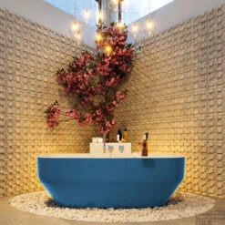 STONE Vrijstaand Bad 170x75cm Kleur Jeans / Talc -Sealkin Badkamermeubilair Winkel stone 3 00013