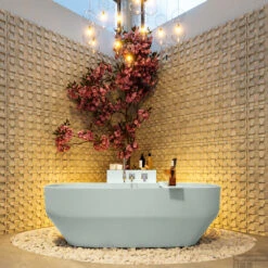 STONE Vrijstaand Bad 170x75cm Kleur Greey / Greey -Sealkin Badkamermeubilair Winkel stone 3 00018