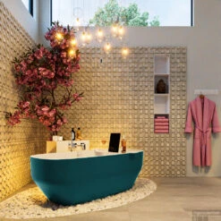 STONE Vrijstaand Bad 170x75cm Kleur Smag / Talc 16 STONE Vrijstaand Bad 170x75cm Kleur Smag / Talc -Sealkin Badkamermeubilair Winkel stone 4 00015