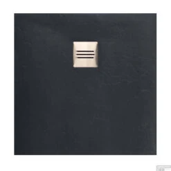 Composiet Douchebak Square (In Meerdere Maten, Kleuren En Structuren Beschikbaar) -Sealkin Badkamermeubilair Winkel stone slab antraciet square