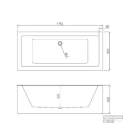 Vrijstaand Ligbad Strack 178x80x60cm Wit -Sealkin Badkamermeubilair Winkel strack afmetingen