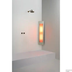 Sunshower One M Round Infrarood 140x33 Cm Inbouw - Opbouw Vlak Of Hoek Sand White -Sealkin Badkamermeubilair Winkel sunshower onelpus m sand white hoek ir geheel