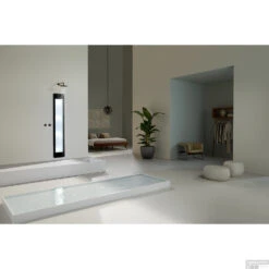 Sunshower Plus L Round Infrarood En UV-licht 185x33 Cm Inbouw - Opbouw Vlak Of Hoek Black -Sealkin Badkamermeubilair Winkel sunshower oneplus l black inbouw uv set